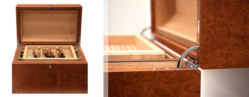 GERBER Humidor Madrone Burl